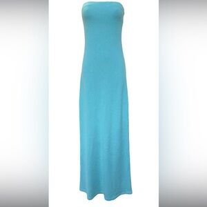 Ralph Lauren Black Label Strapless 100% Cashmere Maxi Dress - Size L NWT